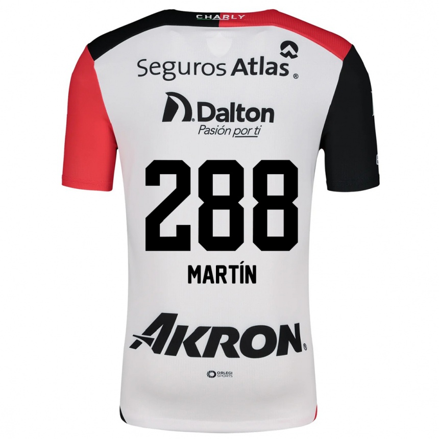 Kids Football José Martín #288 White Red Black Away Jersey 2024/25 T-Shirt Nz