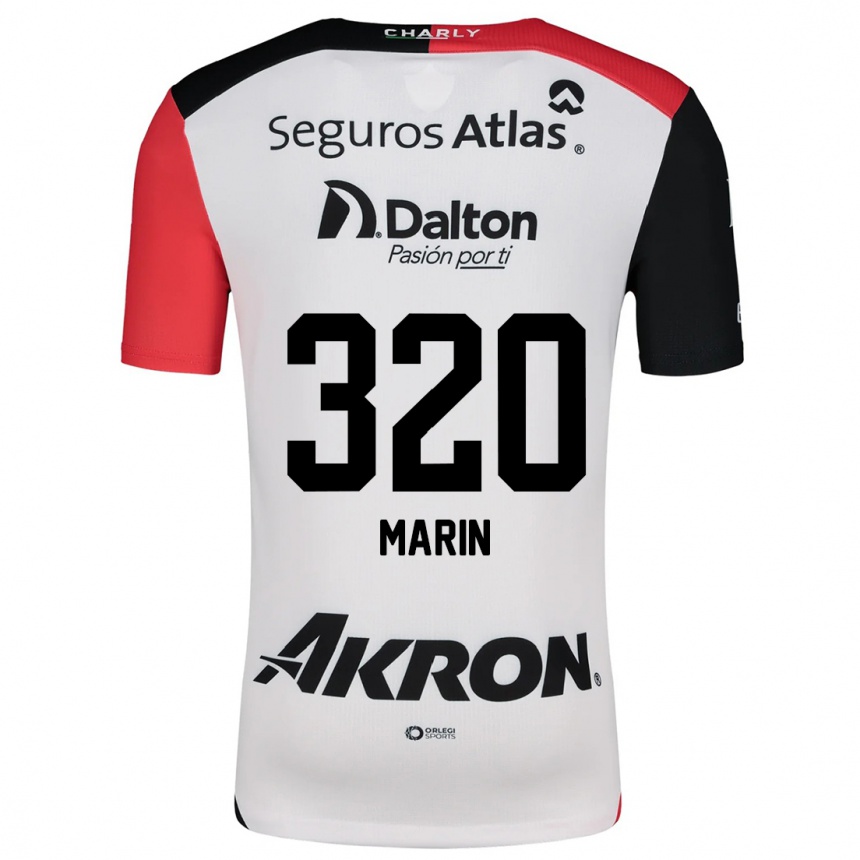 Kids Football Donato Marín #320 White Red Black Away Jersey 2024/25 T-Shirt Nz