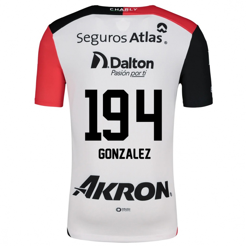 Kids Football Andrés González #194 White Red Black Away Jersey 2024/25 T-Shirt Nz