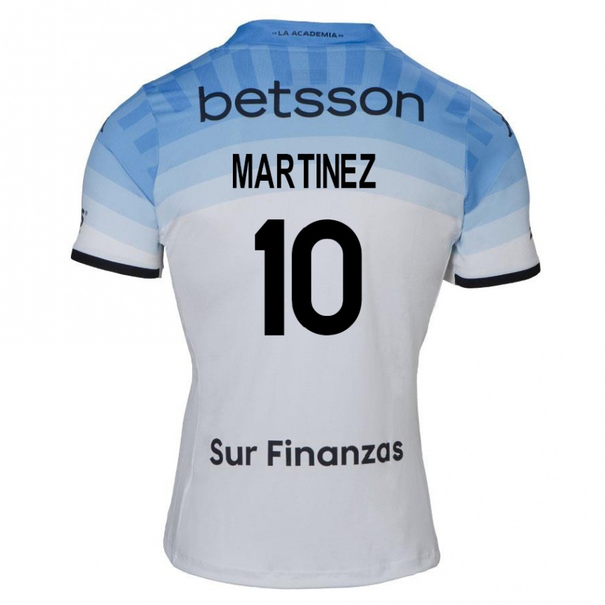 Kids Football Roger Martinez #10 White Blue Black Away Jersey 2024/25 T-Shirt Nz