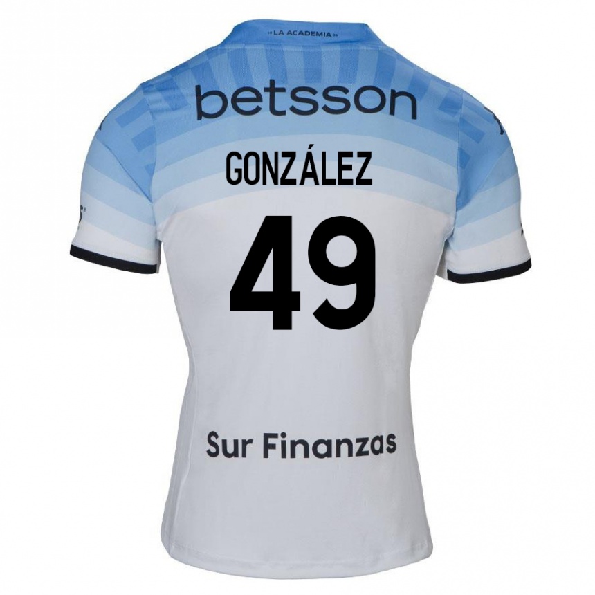 Kids Football David González #49 White Blue Black Away Jersey 2024/25 T-Shirt Nz