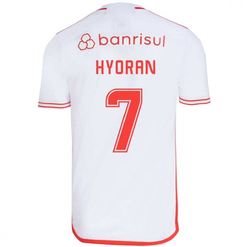 Kids Football Hyoran #7 White Red Away Jersey 2024/25 T-Shirt Nz