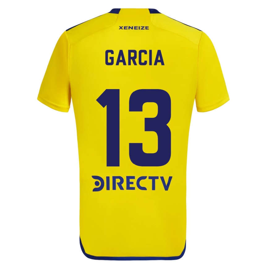 Kids Football Javier García #13 Yellow Blue Away Jersey 2024/25 T-Shirt Nz