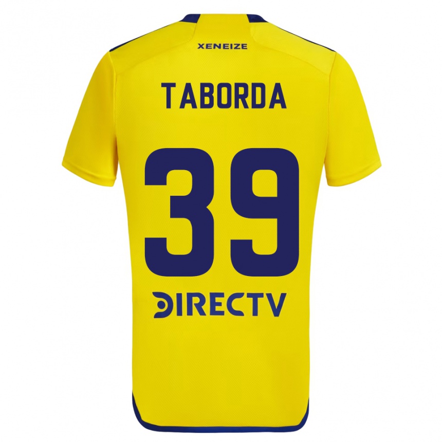 Kids Football Vicente Taborda #39 Yellow Blue Away Jersey 2024/25 T-Shirt Nz