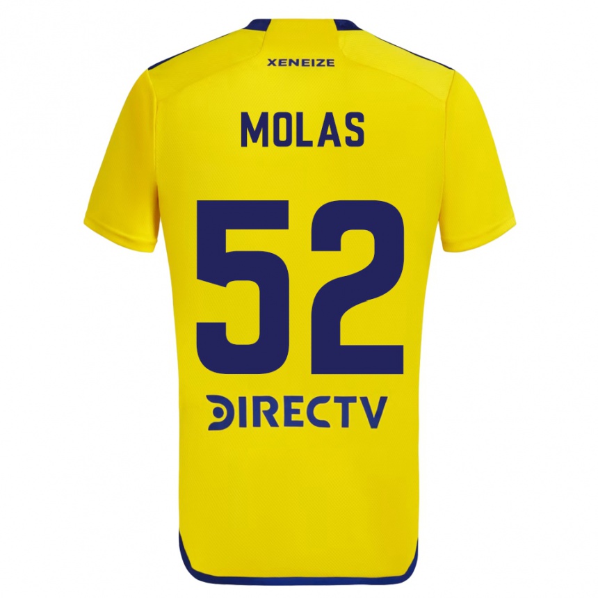 Kids Football Walter Molas #52 Yellow Blue Away Jersey 2024/25 T-Shirt Nz