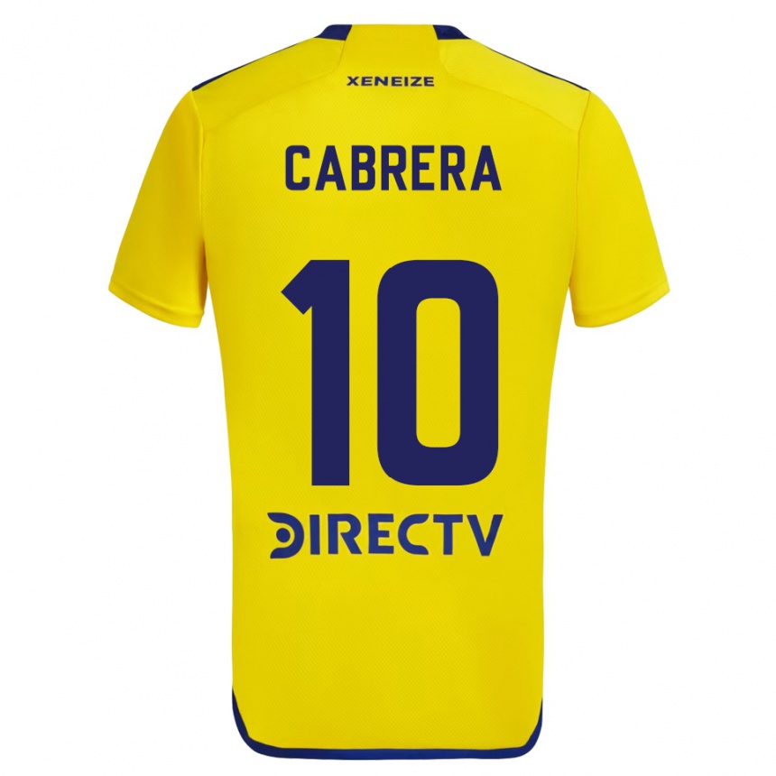 Kids Football Micaela Cabrera #10 Yellow Blue Away Jersey 2024/25 T-Shirt Nz