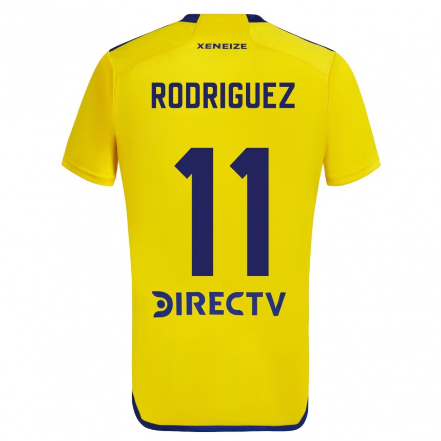 Kids Football Yamila Rodriguez #11 Yellow Blue Away Jersey 2024/25 T-Shirt Nz