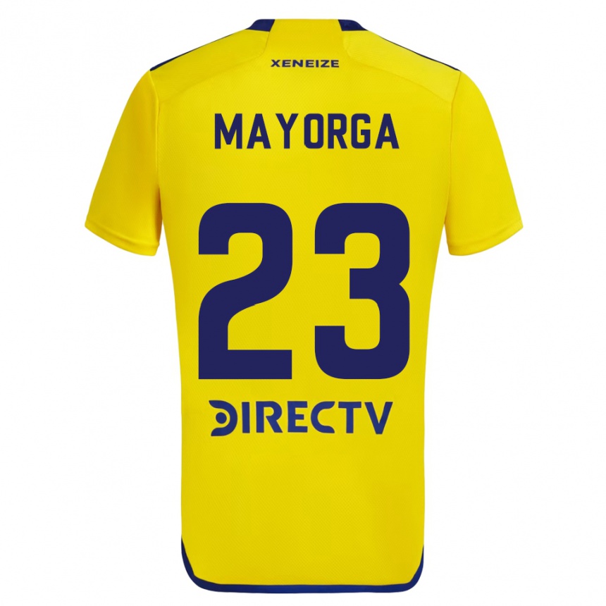 Kids Football Miriam Mayorga #23 Yellow Blue Away Jersey 2024/25 T-Shirt Nz