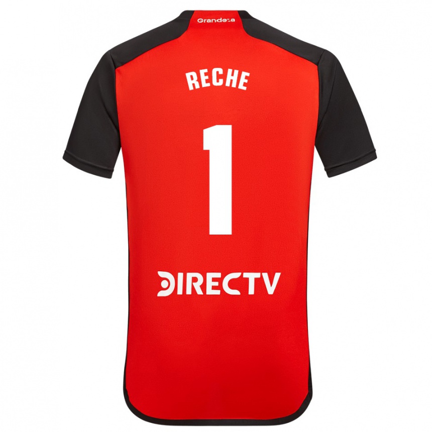 Kids Football Abril Reche #1 Red Black White Away Jersey 2024/25 T-Shirt Nz