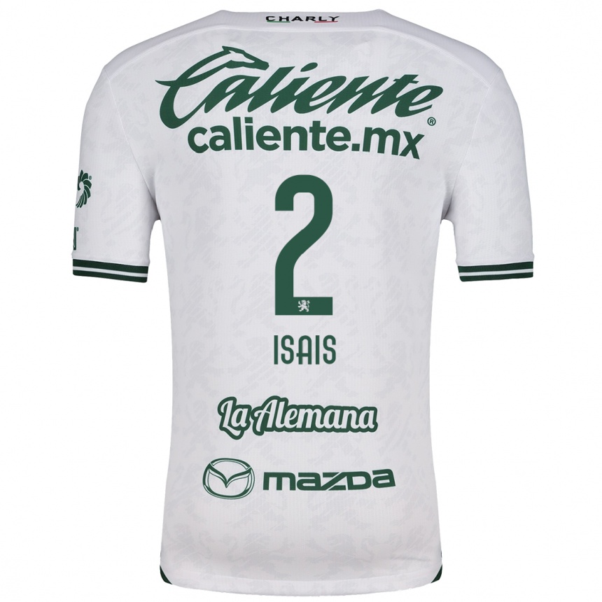 Kids Football Mauricio Isaís #2 White Green Away Jersey 2024/25 T-Shirt Nz