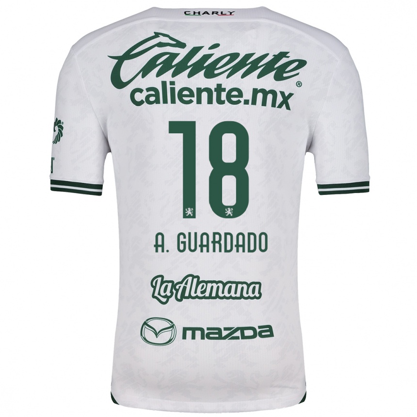 Kids Football Andrés Guardado #18 White Green Away Jersey 2024/25 T-Shirt Nz