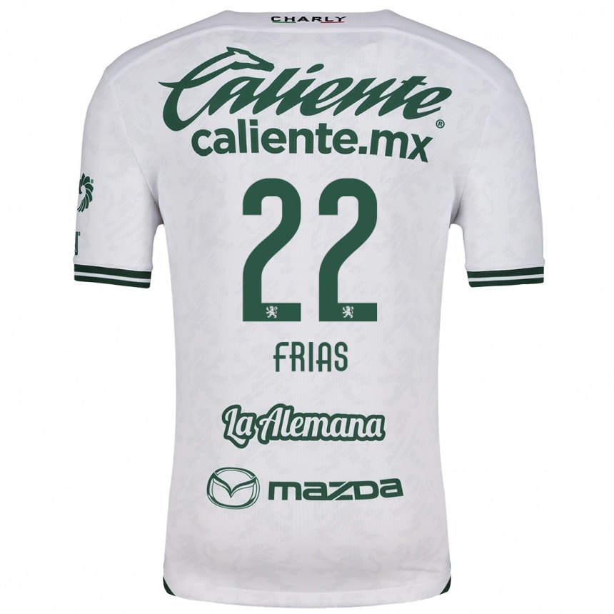 Kids Football Adonis Frías #22 White Green Away Jersey 2024/25 T-Shirt Nz