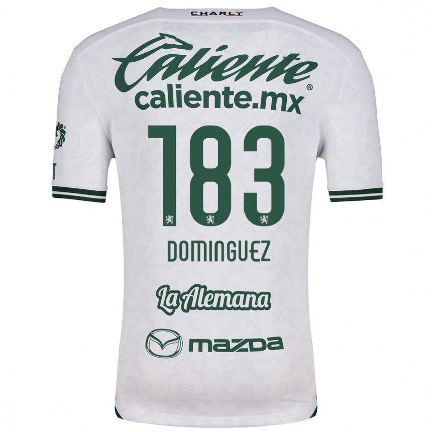 Kids Football Jesús Domínguez #183 White Green Away Jersey 2024/25 T-Shirt Nz