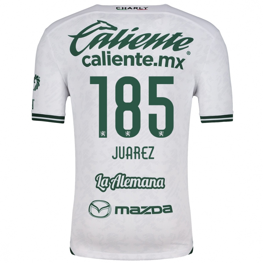 Kids Football Moisés Juárez #185 White Green Away Jersey 2024/25 T-Shirt Nz