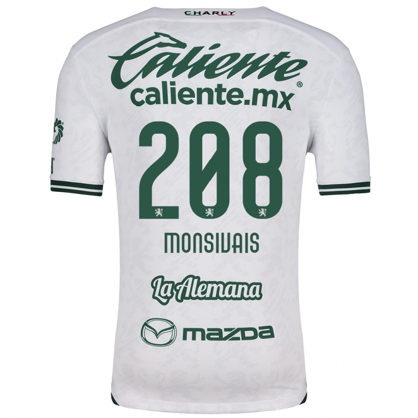 Kids Football Daniel Monsivaís #208 White Green Away Jersey 2024/25 T-Shirt Nz