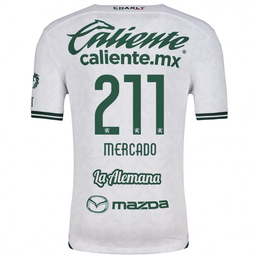 Kids Football Diego Mercado #211 White Green Away Jersey 2024/25 T-Shirt Nz