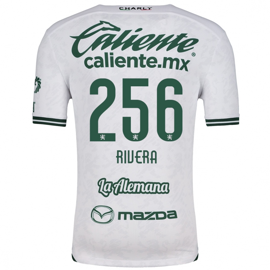 Kids Football Fernando Rivera #256 White Green Away Jersey 2024/25 T-Shirt Nz