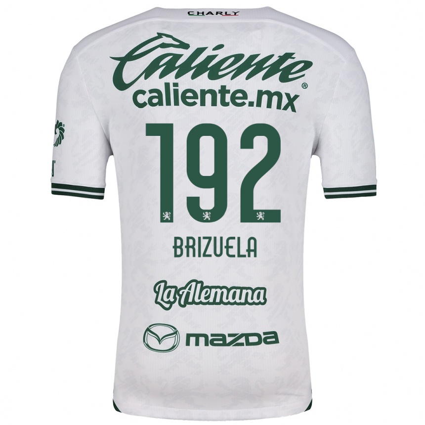 Kids Football Juan Brizuela #192 White Green Away Jersey 2024/25 T-Shirt Nz