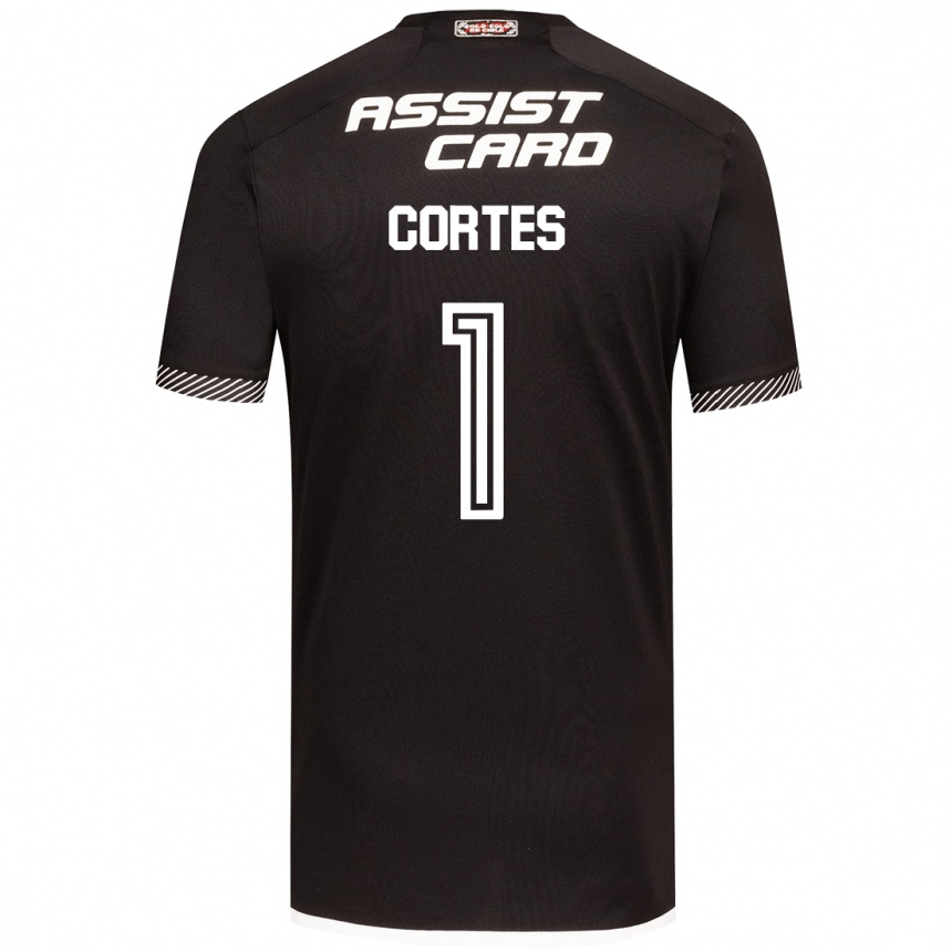 Kids Football Brayan Cortés #1 Black White Away Jersey 2024/25 T-Shirt Nz