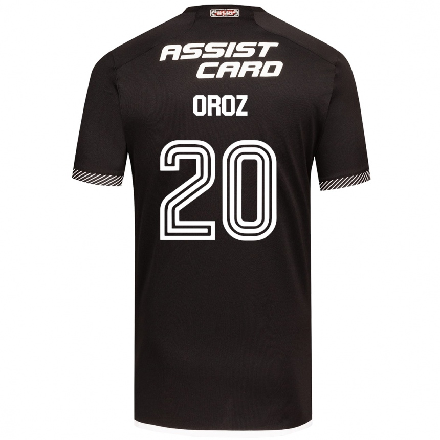 Kids Football Alexander Oroz #20 Black White Away Jersey 2024/25 T-Shirt Nz