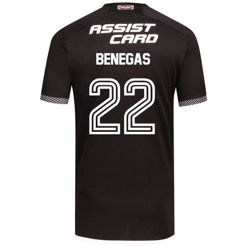 Kids Football Leandro Benegas #22 Black White Away Jersey 2024/25 T-Shirt Nz