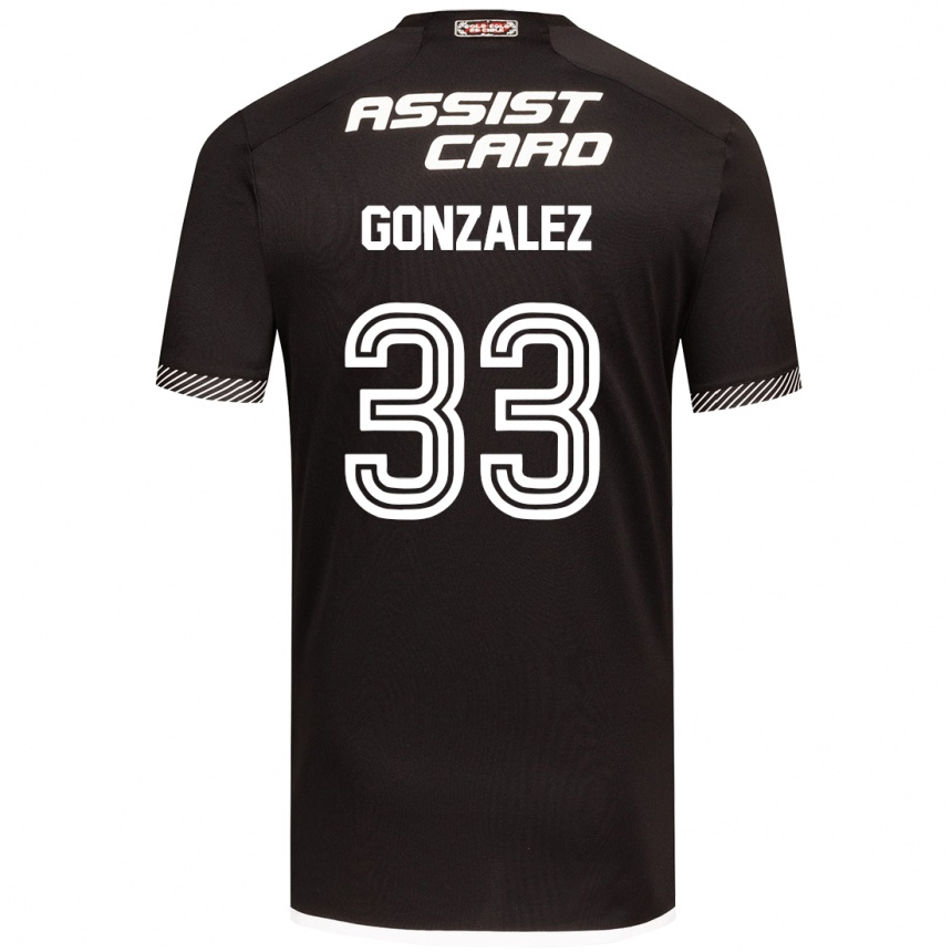 Kids Football Ramiro González #33 Black White Away Jersey 2024/25 T-Shirt Nz