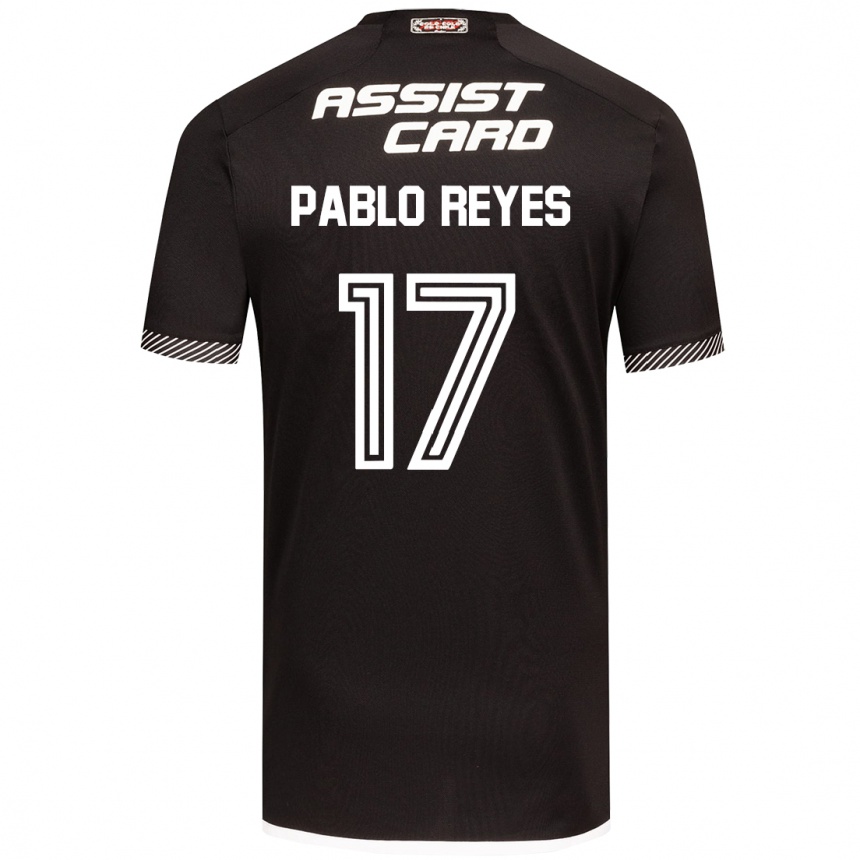 Kids Football Juan Pablo Reyes #17 Black White Away Jersey 2024/25 T-Shirt Nz