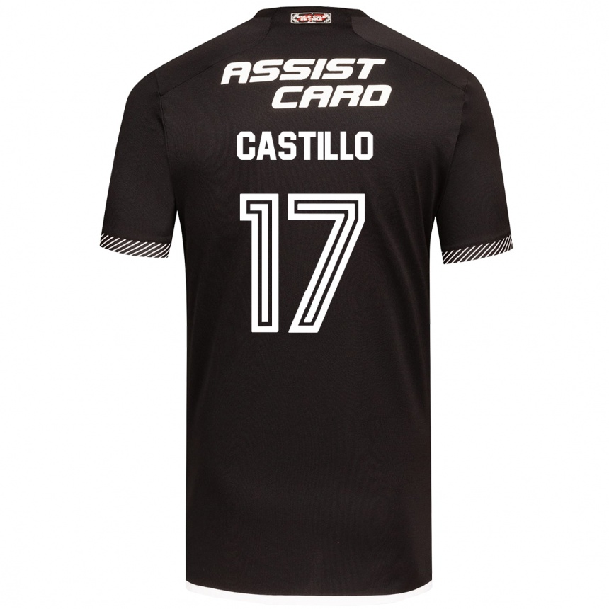 Kids Football Fabián Castillo #17 Black White Away Jersey 2024/25 T-Shirt Nz