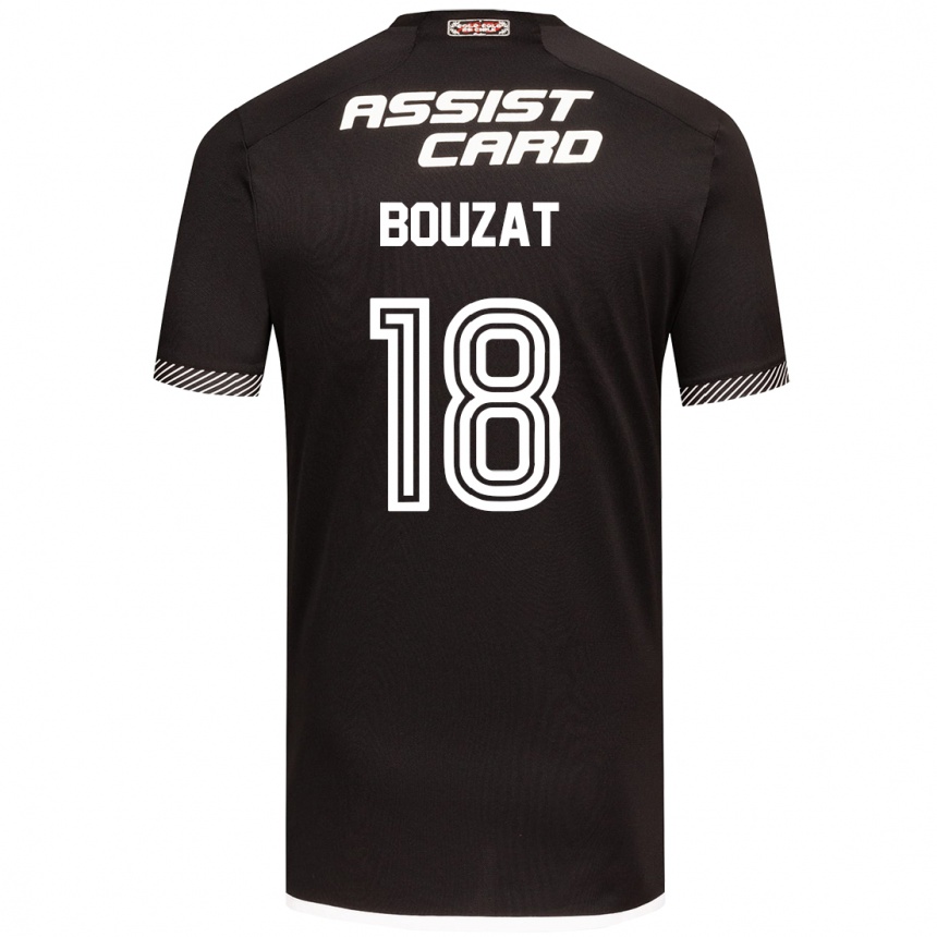 Kids Football Agustín Bouzat #18 Black White Away Jersey 2024/25 T-Shirt Nz