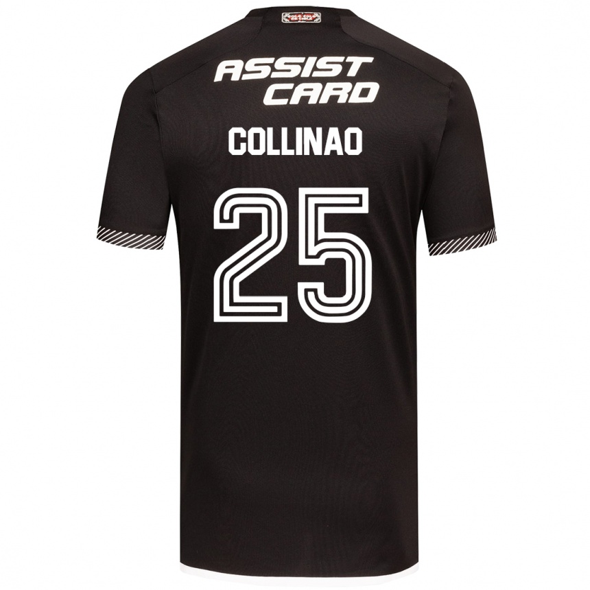 Kids Football Margarita Collinao #25 Black White Away Jersey 2024/25 T-Shirt Nz