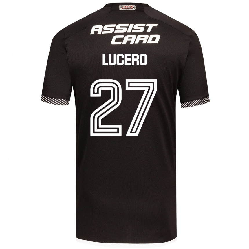 Kids Football Valentina Lucero #27 Black White Away Jersey 2024/25 T-Shirt Nz