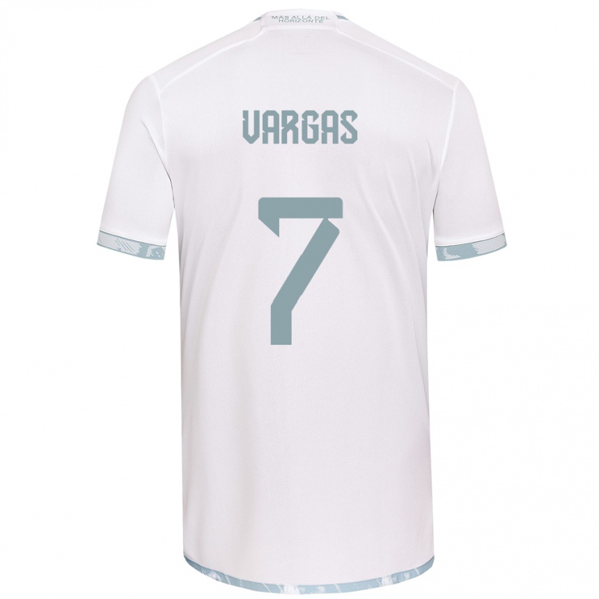 Kids Football Jeisson Vargas #7 White Grey Away Jersey 2024/25 T-Shirt Nz