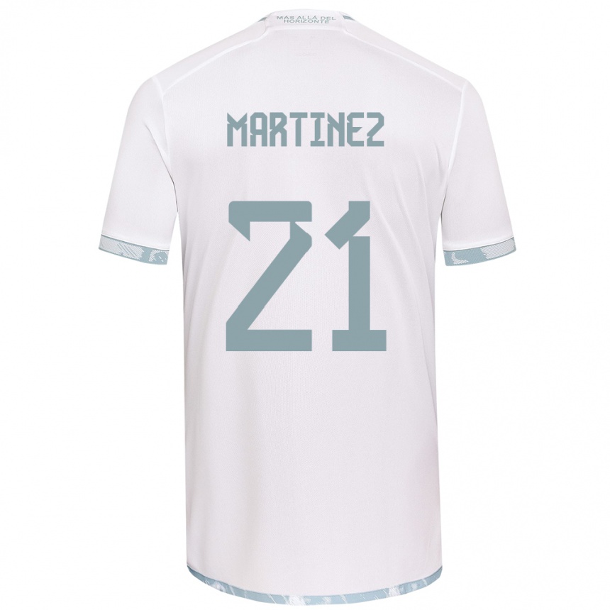 Kids Football Maria Martínez #21 White Grey Away Jersey 2024/25 T-Shirt Nz