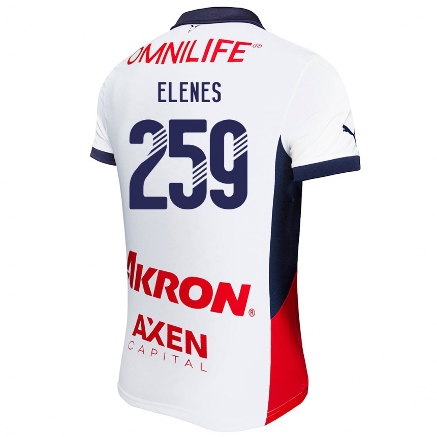 Kids Football José Elenes #259 White Red Blue Away Jersey 2024/25 T-Shirt Nz