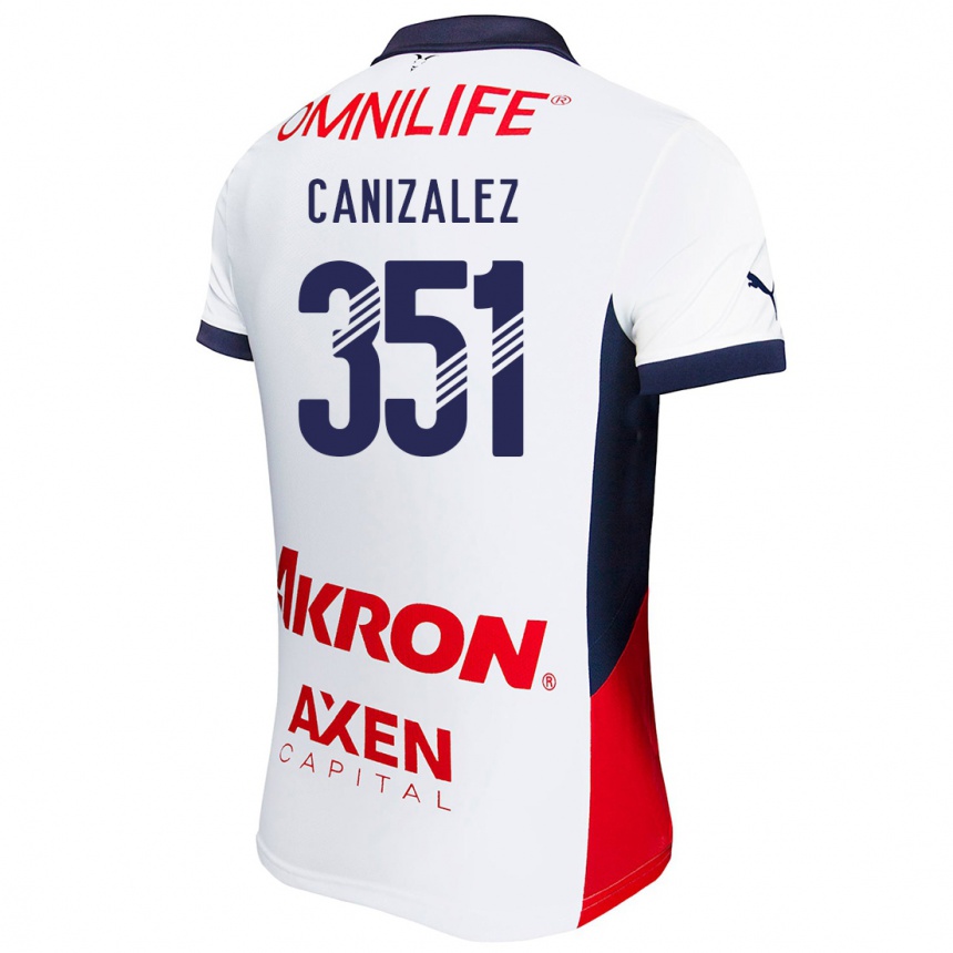 Kids Football Djorkaeff Canizalez #351 White Red Blue Away Jersey 2024/25 T-Shirt Nz