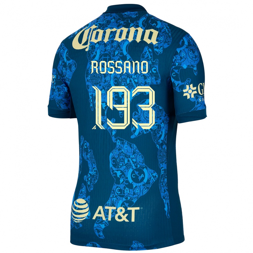 Kids Football Franco Rossano #193 Blue Yellow Away Jersey 2024/25 T-Shirt Nz