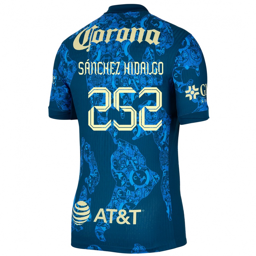 Kids Football Horacio Sánchez Hidalgo #252 Blue Yellow Away Jersey 2024/25 T-Shirt Nz