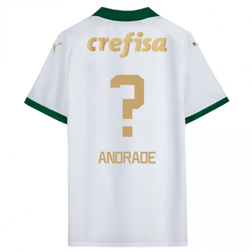 Kids Football Deivid Andrade #0 White Green Away Jersey 2024/25 T-Shirt Nz