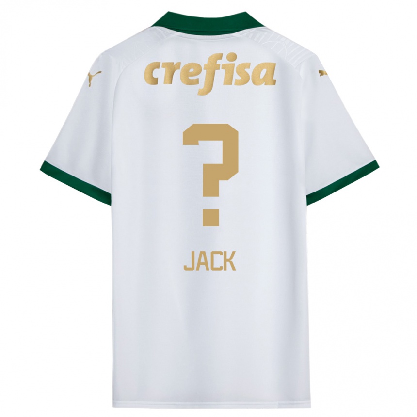 Kids Football Fellipe Jack #0 White Green Away Jersey 2024/25 T-Shirt Nz