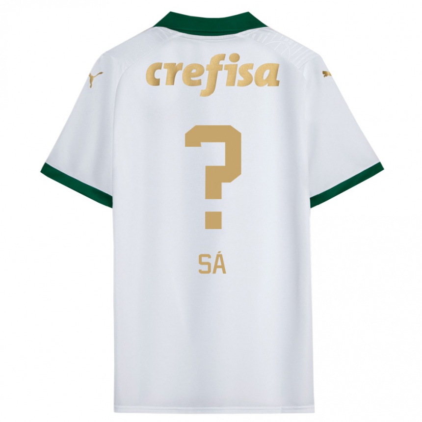 Kids Football Luiz Sá #0 White Green Away Jersey 2024/25 T-Shirt Nz