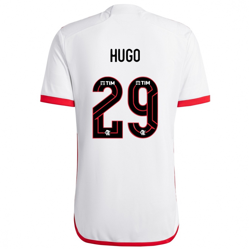 Kids Football Victor Hugo #29 White Red Away Jersey 2024/25 T-Shirt Nz