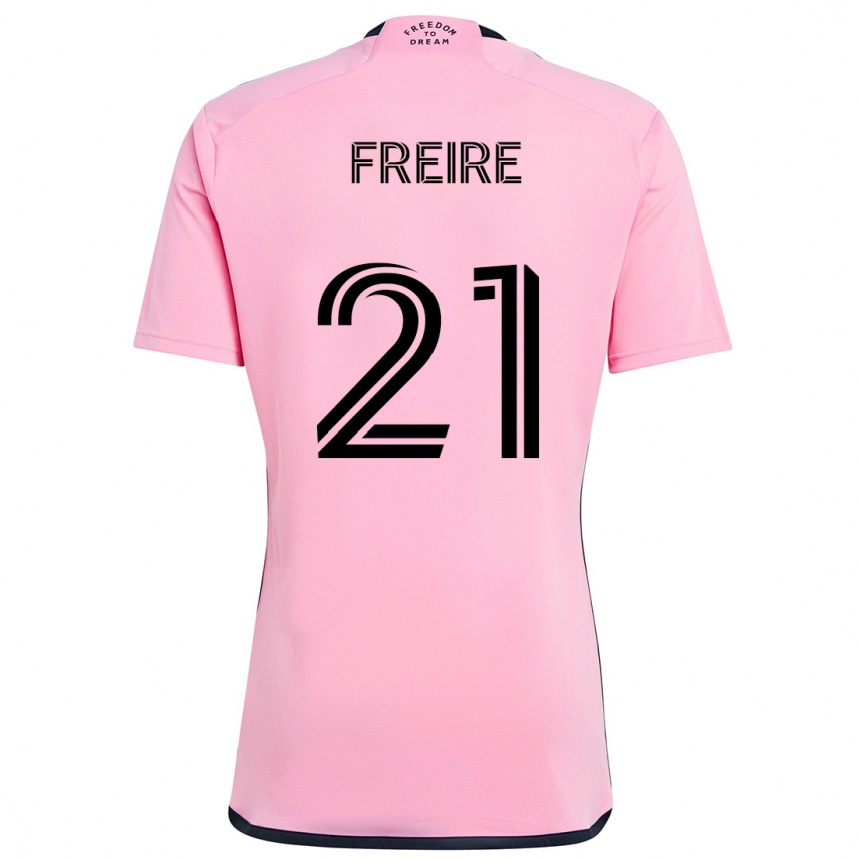 Men Football Nicolas Freire #21 Pink Home Jersey 2024/25 T-Shirt Nz