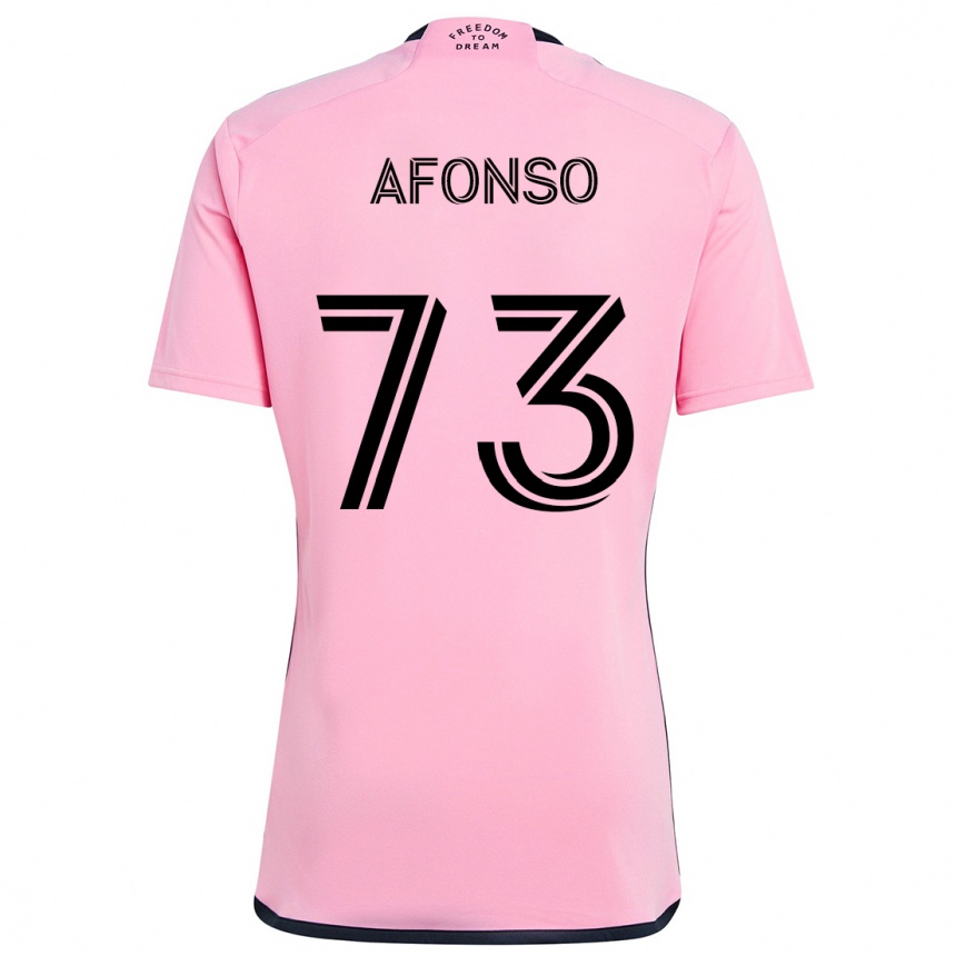 Men Football Leo Afonso #73 Pink Home Jersey 2024/25 T-Shirt Nz