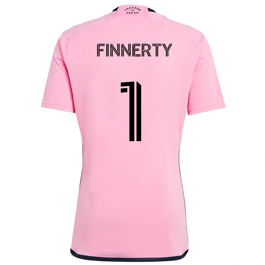 Men Football Owen Finnerty #1 Pink Home Jersey 2024/25 T-Shirt Nz