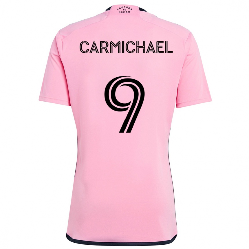 Men Football Ryan Carmichael #9 Pink Home Jersey 2024/25 T-Shirt Nz