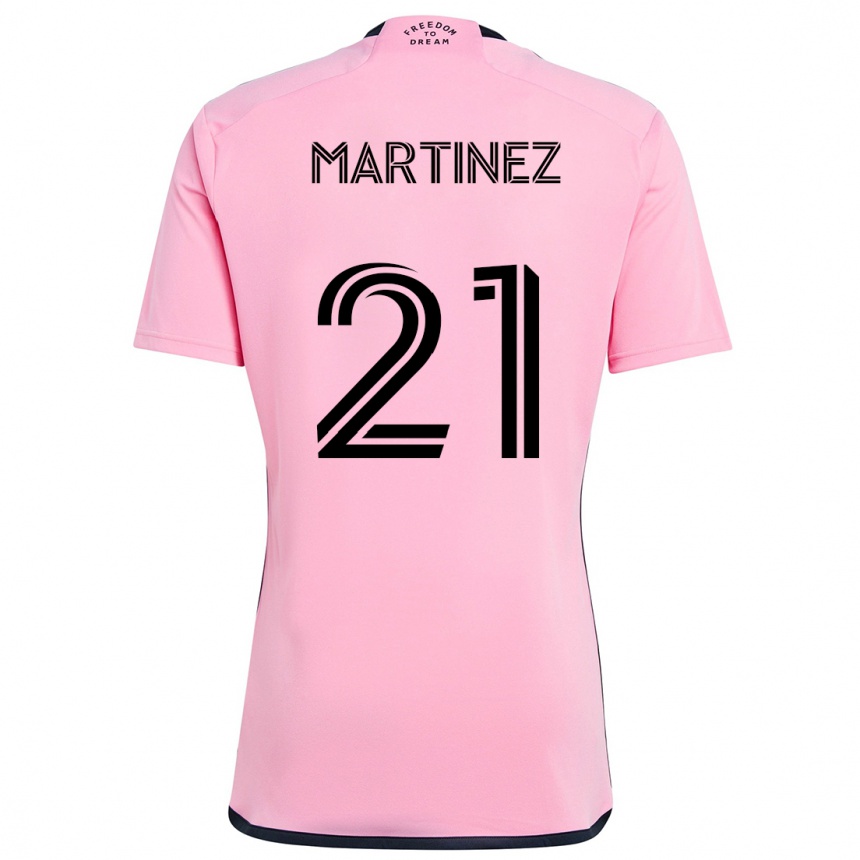 Men Football Derrek Martinez #21 Pink Home Jersey 2024/25 T-Shirt Nz