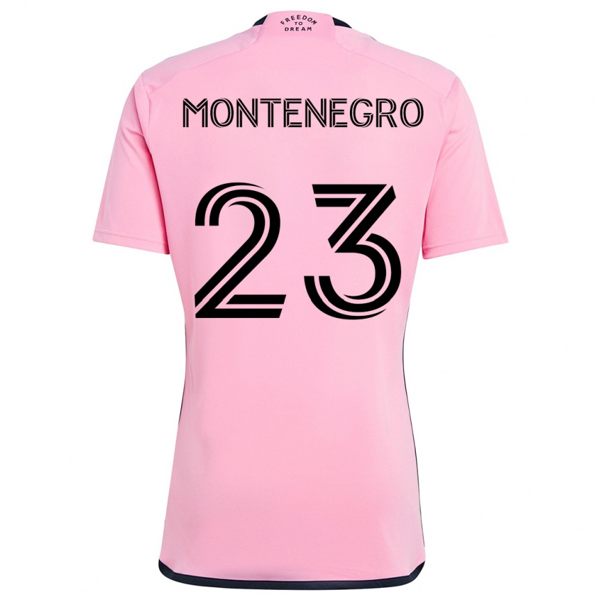 Men Football Ricardo Montenegro #23 Pink Home Jersey 2024/25 T-Shirt Nz