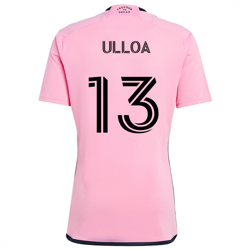 Men Football Víctor Ulloa #13 Pink Home Jersey 2024/25 T-Shirt Nz