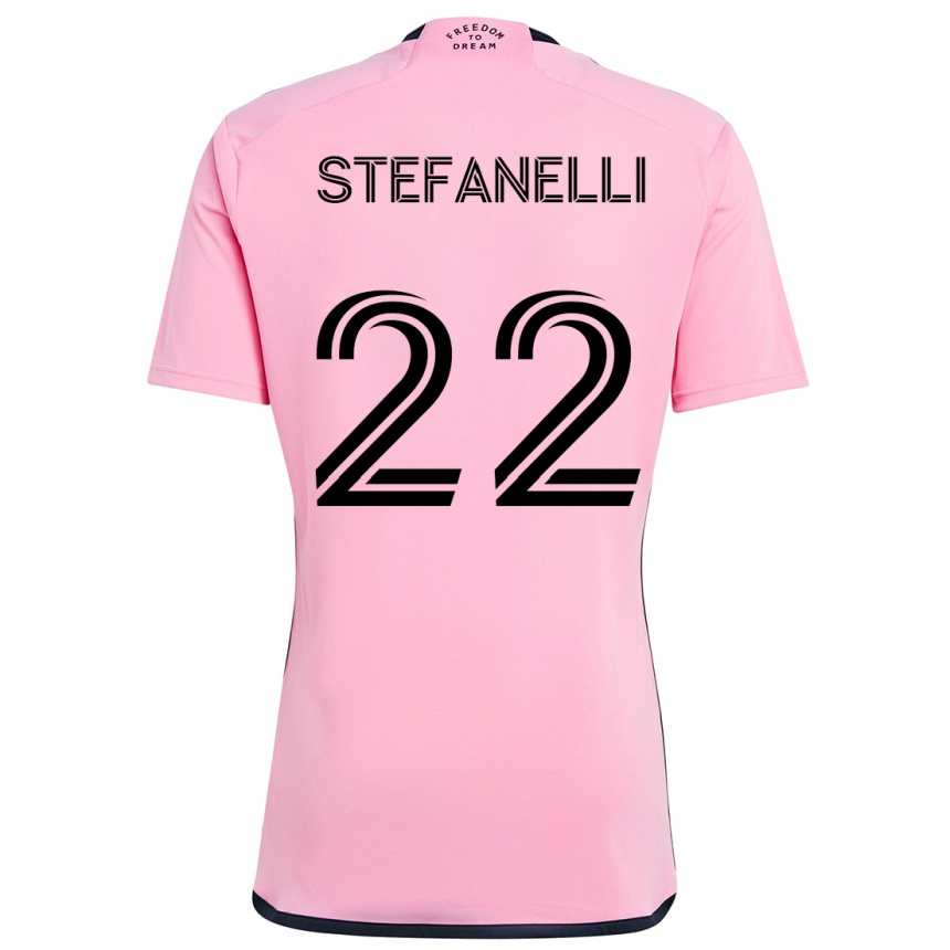 Men Football Nicolás Stefanelli #22 Pink Home Jersey 2024/25 T-Shirt Nz