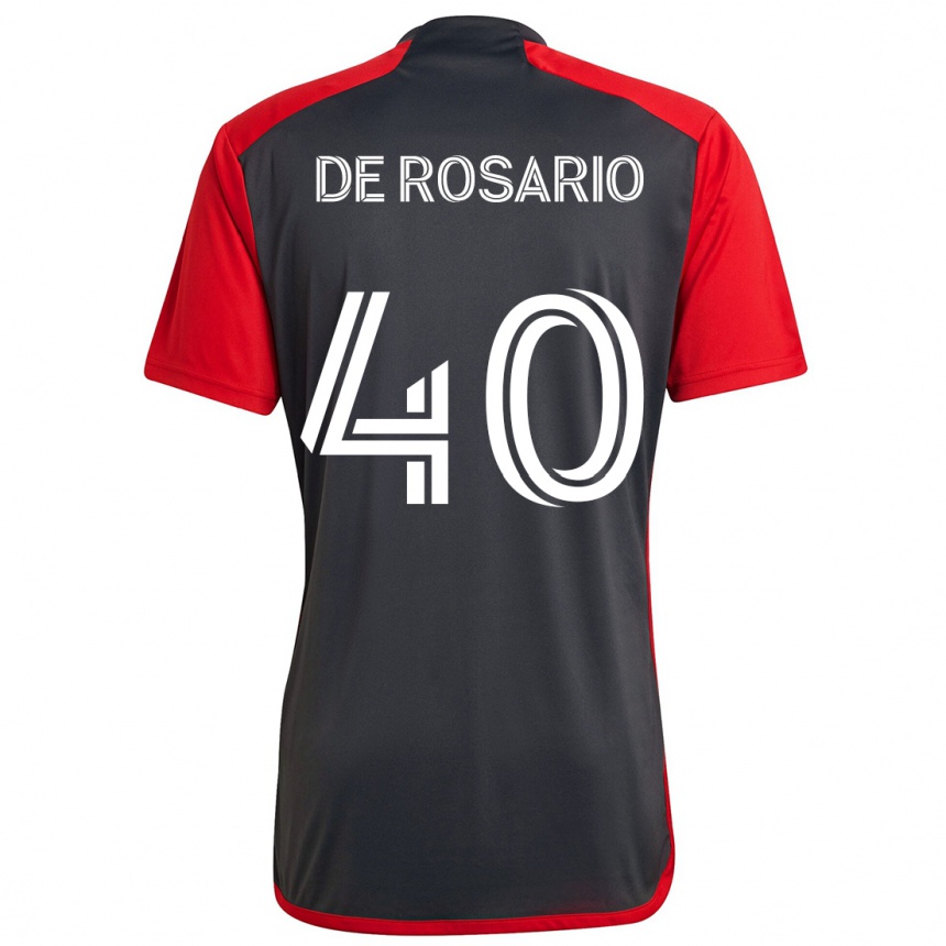 Men Football Adisa De Rosario #40 Grayn Red Home Jersey 2024/25 T-Shirt Nz